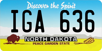 ND license plate IGA636