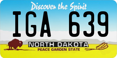 ND license plate IGA639