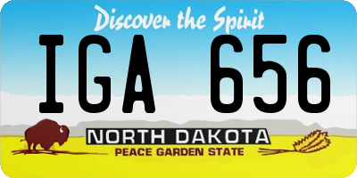 ND license plate IGA656