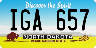 ND license plate IGA657