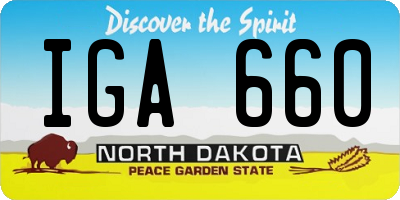 ND license plate IGA660
