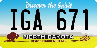 ND license plate IGA671