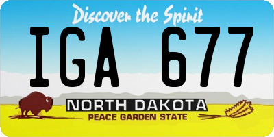 ND license plate IGA677