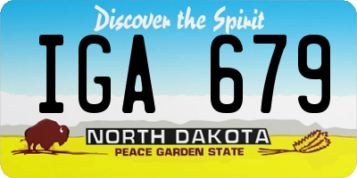 ND license plate IGA679