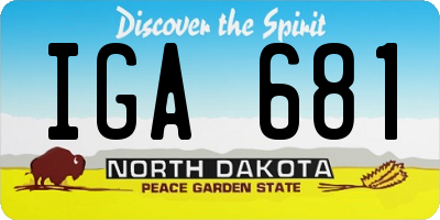 ND license plate IGA681
