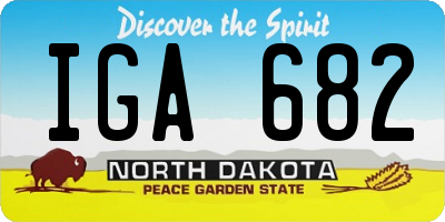 ND license plate IGA682