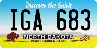 ND license plate IGA683