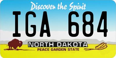 ND license plate IGA684