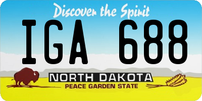 ND license plate IGA688