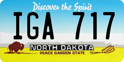 ND license plate IGA717