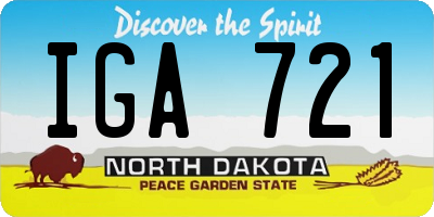 ND license plate IGA721
