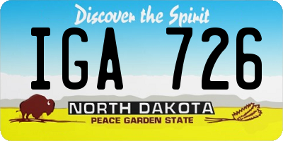 ND license plate IGA726