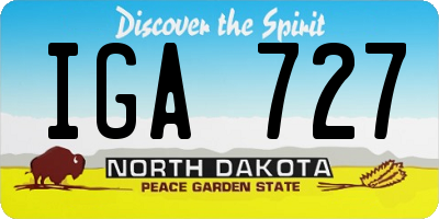 ND license plate IGA727