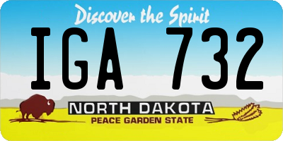 ND license plate IGA732