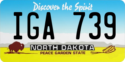 ND license plate IGA739