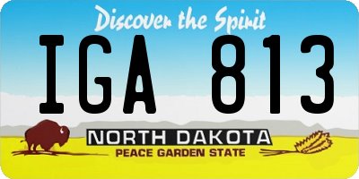 ND license plate IGA813
