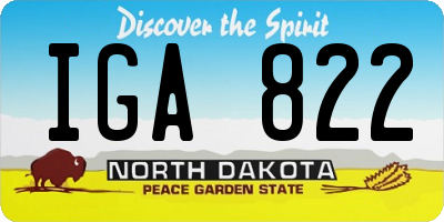 ND license plate IGA822