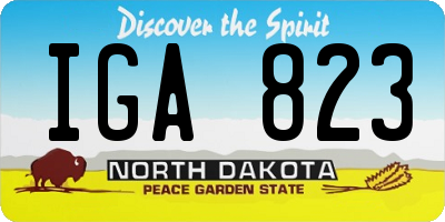 ND license plate IGA823