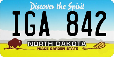 ND license plate IGA842