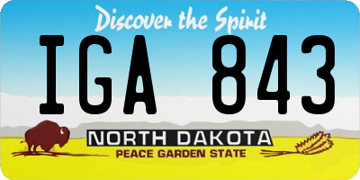 ND license plate IGA843
