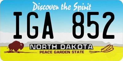 ND license plate IGA852