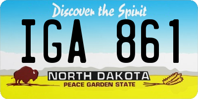 ND license plate IGA861