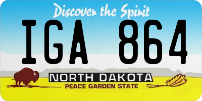 ND license plate IGA864
