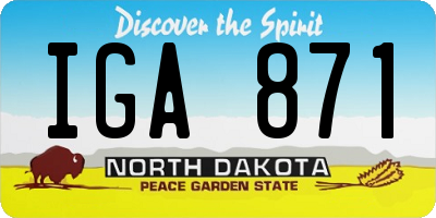 ND license plate IGA871