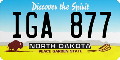 ND license plate IGA877