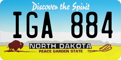 ND license plate IGA884