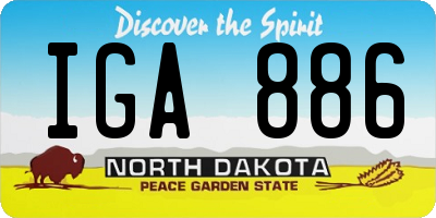 ND license plate IGA886