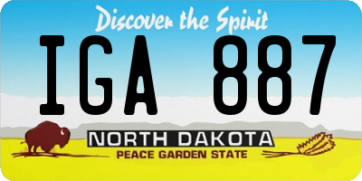 ND license plate IGA887