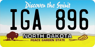 ND license plate IGA896