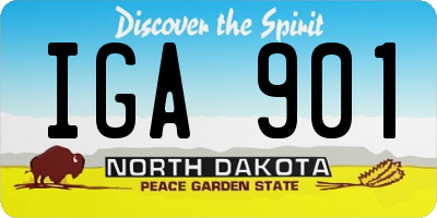 ND license plate IGA901