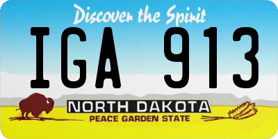 ND license plate IGA913