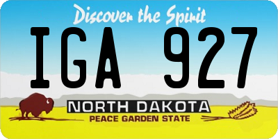 ND license plate IGA927