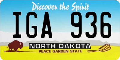 ND license plate IGA936