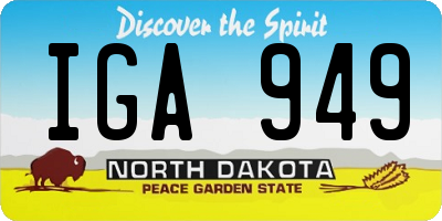 ND license plate IGA949