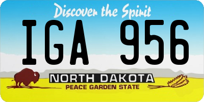 ND license plate IGA956