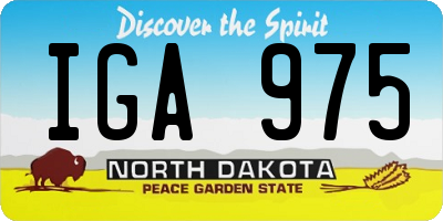 ND license plate IGA975