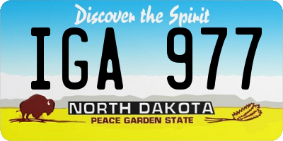 ND license plate IGA977