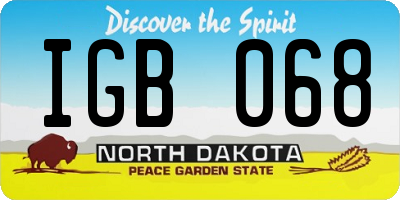 ND license plate IGB068