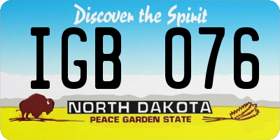 ND license plate IGB076