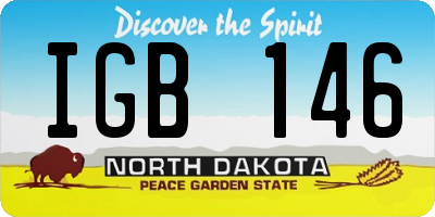 ND license plate IGB146