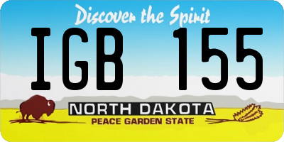 ND license plate IGB155