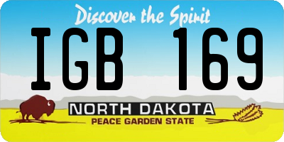 ND license plate IGB169