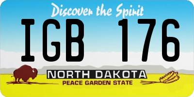 ND license plate IGB176