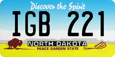 ND license plate IGB221