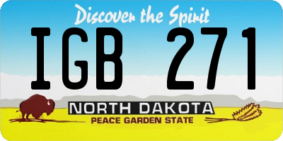 ND license plate IGB271
