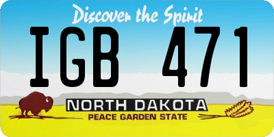 ND license plate IGB471